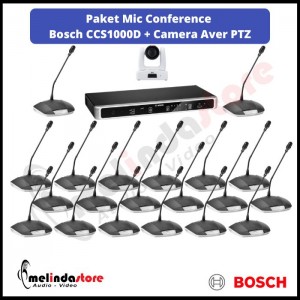 Paket Mic Conference System Kabel Bosch CCS1000D | 20 Mic + Camera PTZ | 2 Chairman 18 Delegate